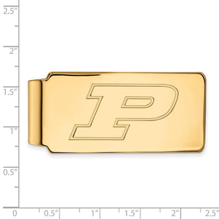 10k Gold LogoArt Purdue University Letter P Money Clip