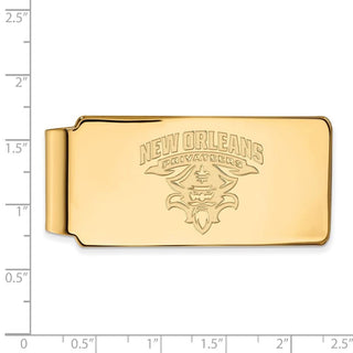 10k Gold LogoArt University of New Orleans Privateers Money Clip