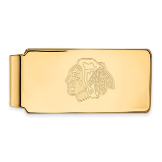 10k Gold NHL LogoArt Chicago Blackhawks Money Clip