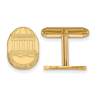 Sterling Silver Gold-plated LogoArt Coastal Carolina University Crest Cuff Links