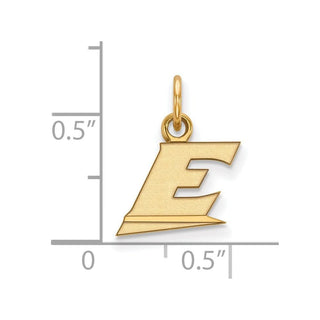 14k Gold LogoArt Eastern Kentucky University Letter E Extra Small Pendant