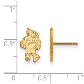 14k Gold LogoArt Iowa State University Cardinal Small Post Earrings
