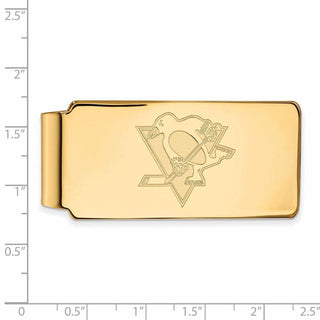 10k Gold NHL LogoArt Pittsburgh Penguins Money Clip