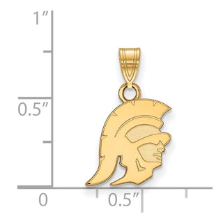 10k Gold LogoArt University of Southern California Trojan Small Pendant