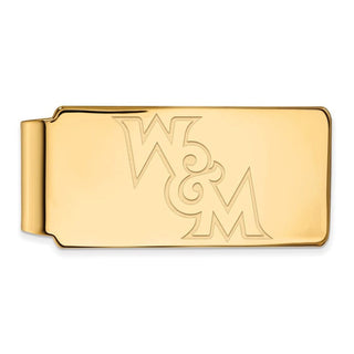 Sterling Silver Gold-plated LogoArt College of William and Mary Money Clip GP022WMA