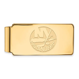 Sterling Silver Gold-plated NHL LogoArt New York Islanders Money Clip