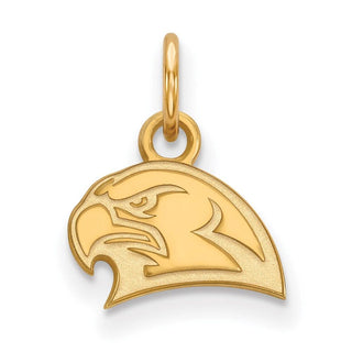 Sterling Silver Gold-plated LogoArt Miami University Ohio Redhawk Extra Small Pendant
