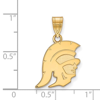 10k Gold LogoArt University of Southern California Trojan Medium Pendant