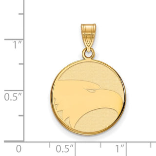 Sterling Silver Gold-plated LogoArt Georgia Southern University Eagle Large Pendant GP024GSU