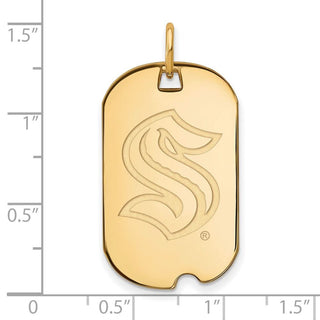Sterling Silver Gold-plated NHL LogoArt Seattle Kraken Money Clip GP024KRA