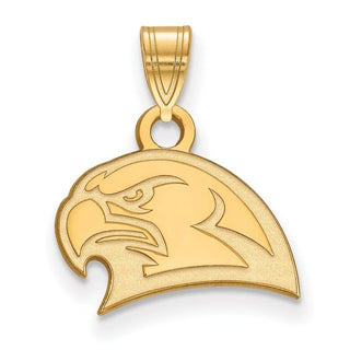Sterling Silver Gold-plated LogoArt Miami University Ohio Redhawk Small Pendant