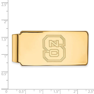 10k Gold LogoArt North Carolina State University N-C-S Money Clip