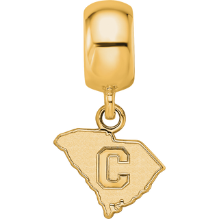 Sterling Silver w/Gold-plating LogoArt The Citadel XS Dangle Bead Charm