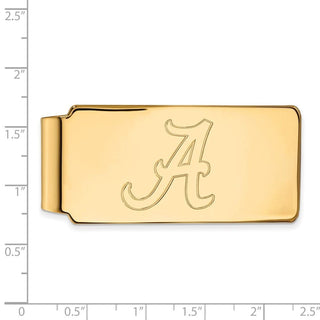 Sterling Silver Gold-plated LogoArt University of Alabama Money Clip