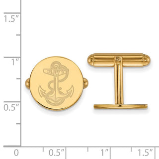 14k Gold LogoArt US Naval Academy Anchor Cuff Links