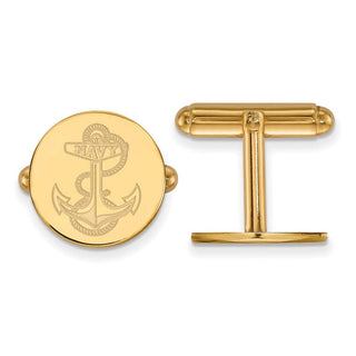 14k Gold LogoArt US Naval Academy Anchor Cuff Links