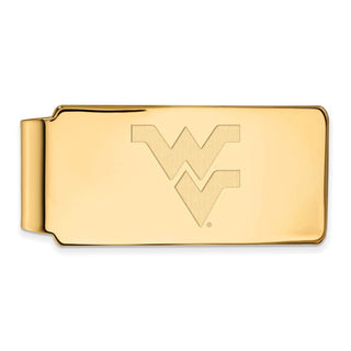 Sterling Silver Gold-plated LogoArt West Virginia University W-V Money Clip