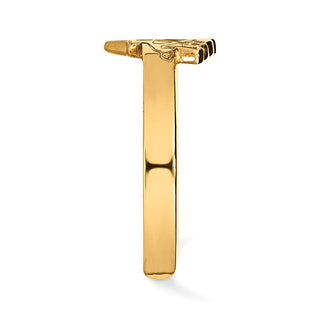 Sterling Silver Gold-plated NHL LogoArt Pittsburgh Penguins Toe Ring