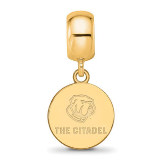 Sterling Silver w/Gold-plating LogoArt The Citadel Small Dangle Bead GP026TCI