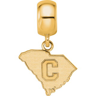 Sterling Silver w/Gold-plating LogoArt The Citadel Small Dangle Bead GP026TCI