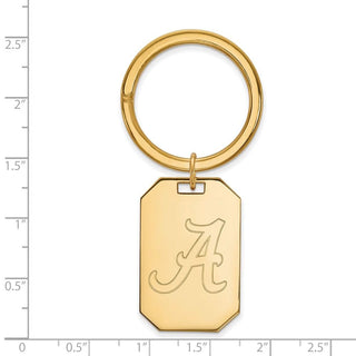 Sterling Silver Gold-plated LogoArt University of Alabama Key Ring
