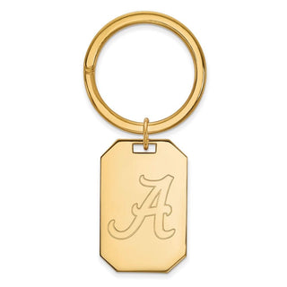 Sterling Silver Gold-plated LogoArt University of Alabama Key Ring