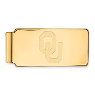 10k Gold LogoArt University of Oklahoma O-U Money Clip
