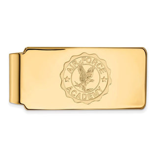 Sterling Silver Gold-plated LogoArt United States Air Force Academy Crest Money Clip