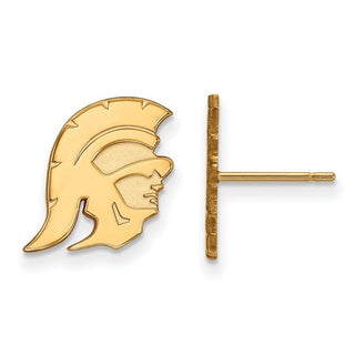 10k Gold LogoArt University of Southern California Trojan Small Post Earrings