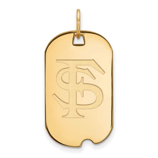 10k Gold LogoArt Florida State University F-S Small Dog Tag Pendant