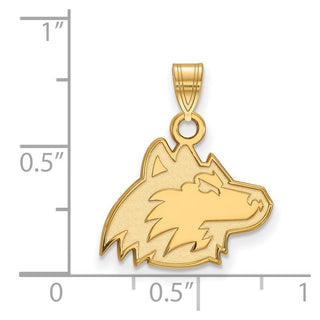 Sterling Silver Gold-plated LogoArt Northern Illinois University Huskie Small Pendant