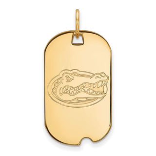 10k Gold LogoArt University of Florida Gator Small Dog Tag Pendant