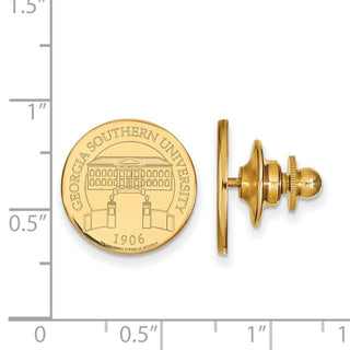 14k Gold LogoArt Georgia Southern University Crest Lapel Pin