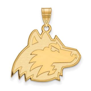 Sterling Silver Gold-plated LogoArt Northern Illinois University Huskie Large Pendant