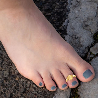 Sterling Silver Gold-plated LogoArt Auburn University Toe Ring