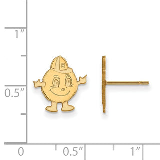 14k Gold LogoArt Syracuse University Mascot Small Post Earrings