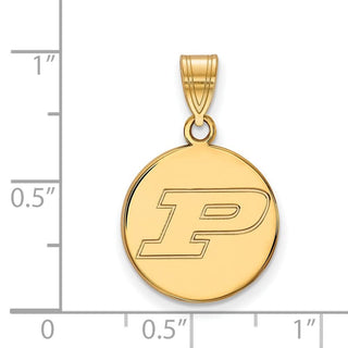 10k Gold LogoArt Purdue University Letter P Medium Disc Pendant