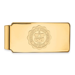 Sterling Silver Gold-plated LogoArt University of North Dakota Crest Money Clip