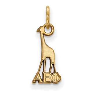 Sterling Silver Gold-plated LogoArt Alpha Epsilon Phi Sorority Symbol Extra Small Pendant