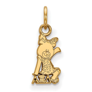 Sterling Silver Gold-plated LogoArt Alpha Xi Delta Sorority Symbol Extra Small Pendant