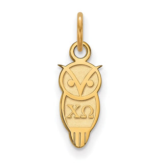 Sterling Silver Gold-plated LogoArt Chi Omega Sorority Symbol Extra Small Pendant
