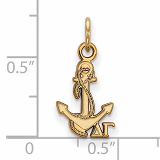 Sterling Silver Gold-plated LogoArt Delta Gamma Sorority Symbol Extra Small Pendant