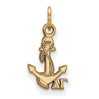 Sterling Silver Gold-plated LogoArt Delta Gamma Sorority Symbol Extra Small Pendant