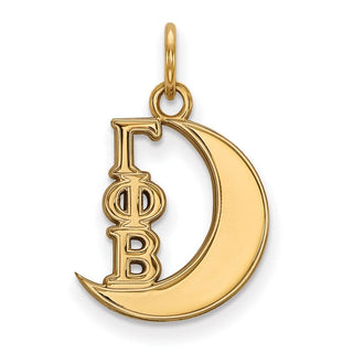 Sterling Silver Gold-plated LogoArt Gamma Phi Beta Sorority Symbol Extra Small Pendant