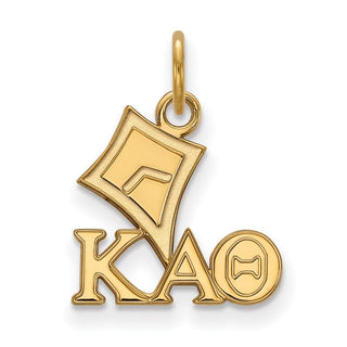 Sterling Silver Gold-plated LogoArt Kappa Alpha Theta Sorority Symbol Extra Small Pendant