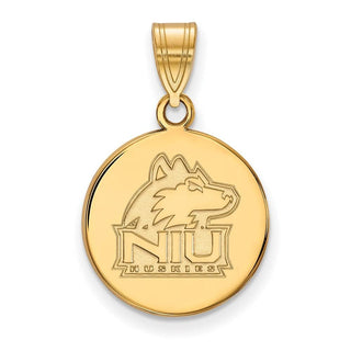 14k Gold LogoArt Northern Illinois University N-I-U Huskies Medium Disc Pendant