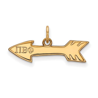 Sterling Silver Gold-plated LogoArt Pi Beta Phi Sorority Symbol Extra Small Pendant