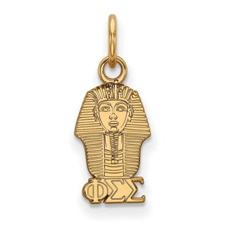 Sterling Silver Gold-plated LogoArt Phi Sigma Sigma Sorority Symbol Extra Small Pendant
