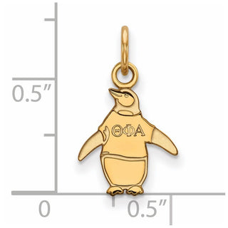 Sterling Silver Gold-plated LogoArt Theta Phi Alpha Sorority Symbol Extra Small Pendant