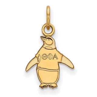 Sterling Silver Gold-plated LogoArt Theta Phi Alpha Sorority Symbol Extra Small Pendant